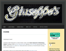 Tablet Screenshot of giuseppes.com