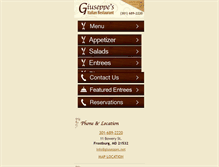 Tablet Screenshot of giuseppes.net